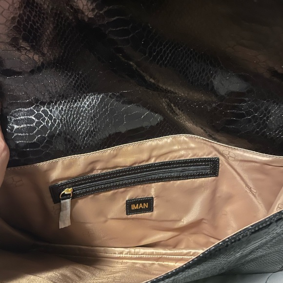 IMAN Black Clutch Envelope Bag - Picture 4 of 8